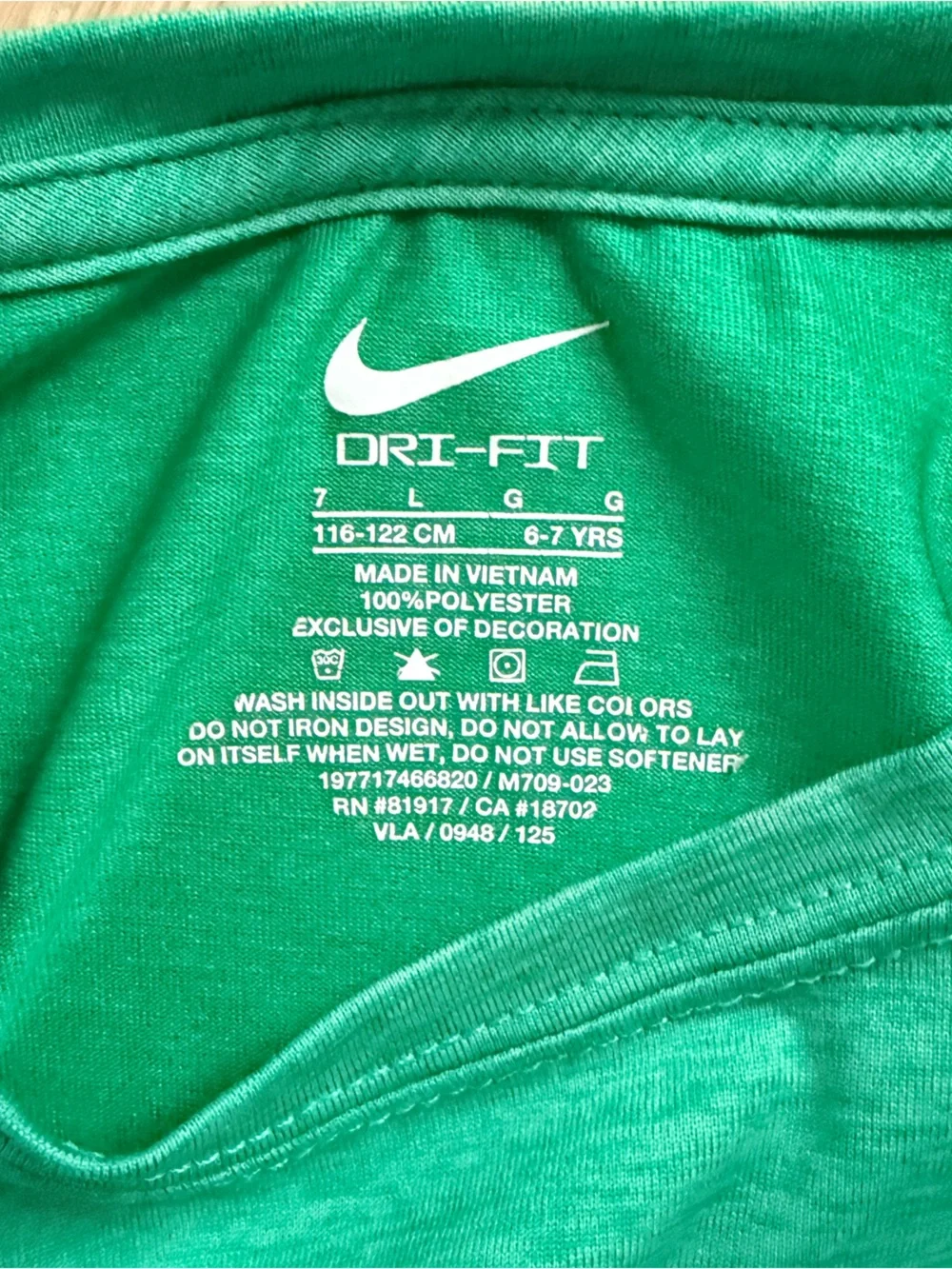 Nike Dri-Fit Green & Black Logo Tee and Shorts Set - size 7